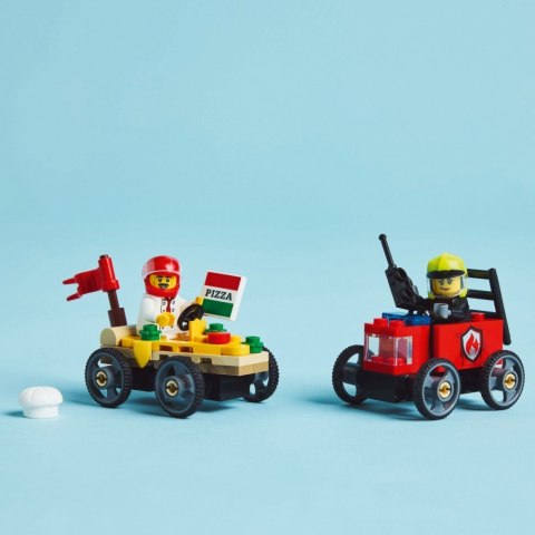 Klocki City 60458 Zestaw wyścigówek: pizza kontra wóz strażacki LEGO Klocki City 60458 Zestaw wyścigówek: pizza kontra wóz strażacki LEGO