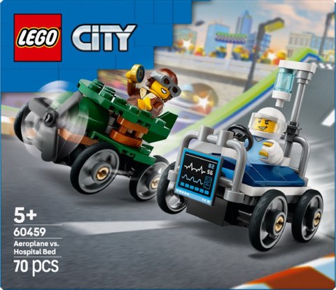 Klocki City 60459 Zestaw wyścigówek: samolot kontra łóżko szpitalne LEGO Klocki City 60459 Zestaw wyścigówek: samolot kontra łóżko szpitalne LEGO