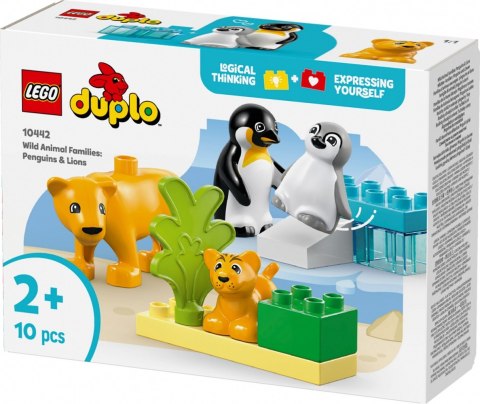 Klocki DUPLO 10442 Rodziny dzikich zwierząt: pingwiny i lwy LEGO Klocki DUPLO 10442 Rodziny dzikich zwierząt: pingwiny i lwy LEGO