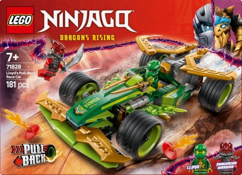 Klocki Ninjago 71828 Samochód wyścigowy Lloyda z napędem typu pull-back LEGO Klocki Ninjago 71828 Samochód wyścigowy Lloyda z napędem typu pull-back LEGO