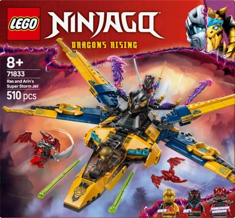 Klocki Ninjago 71833 Ras i burzowy superodrzutowiec Arina LEGO Klocki Ninjago 71833 Ras i burzowy superodrzutowiec Arina LEGO