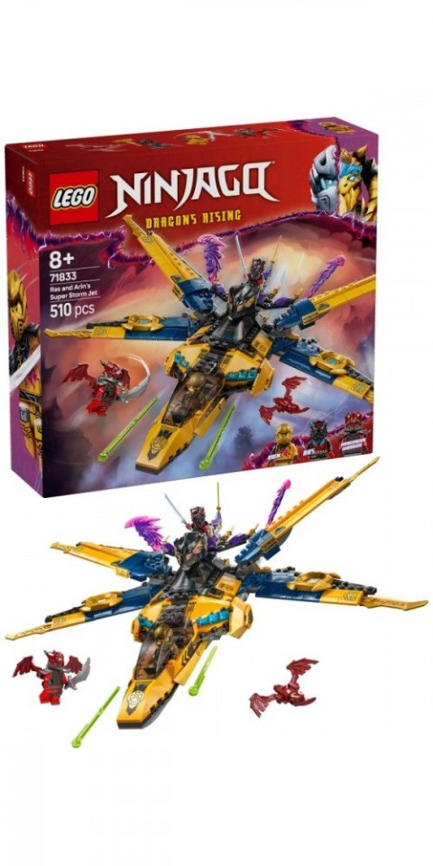 Klocki Ninjago 71833 Ras i burzowy superodrzutowiec Arina LEGO Klocki Ninjago 71833 Ras i burzowy superodrzutowiec Arina LEGO