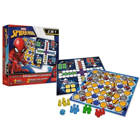 Gra 2w1 Chińczyk / Węże i drabiny, Spider-Man Trefl Gra 2w1 Chińczyk / Węże i drabiny, Spider-Man Trefl