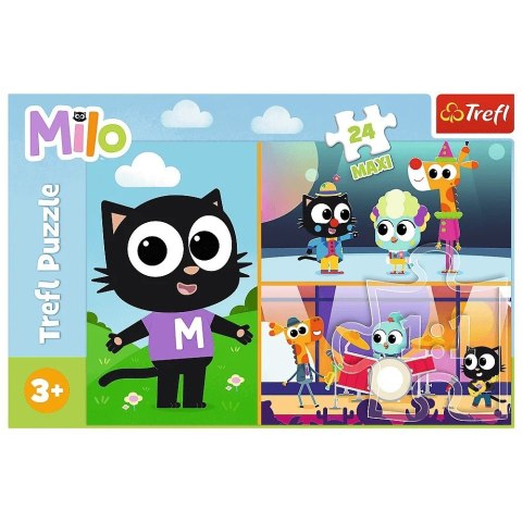 Puzzle 24 elementy MAXI Przygody małego kotka Milo Trefl