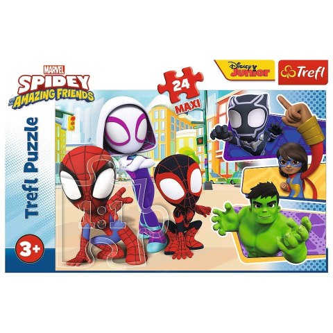 Puzzle 24 maxi Spidey i przyjaciele Spiderman Trefl