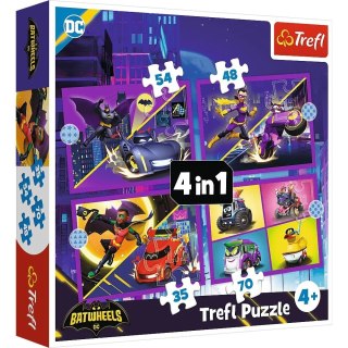 Puzzle 4w1 Batwheels, Poznaj Batwheels Trefl