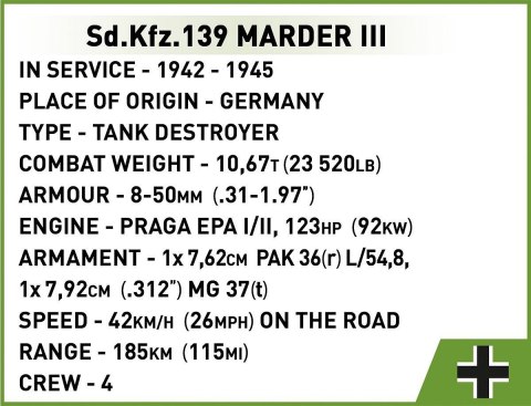 Klocki Sd.Kfz. Marder III 486 klocków Cobi Klocki Klocki Sd.Kfz. Marder III 486 klocków Cobi Klocki