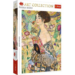 Puzzle 1000 elementów Dama z wachlarzem Klimt Trefl