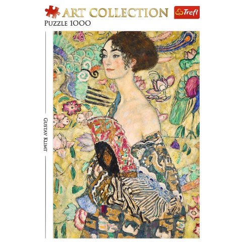 Puzzle 1000 elementów Dama z wachlarzem Klimt Trefl Puzzle 1000 elementów Dama z wachlarzem Klimt Trefl