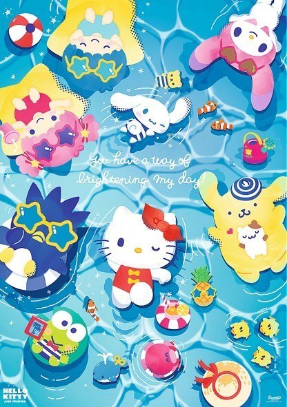 Puzzle 1000 elementów Hello Kitty letni relaks Trefl