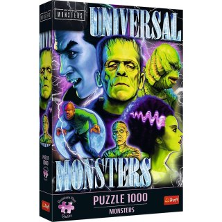 Puzzle 1000 elementów Potwory klasyczne horrory Trefl