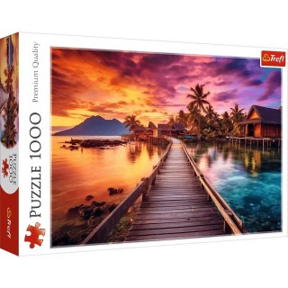 Puzzle 1000 elementów Rajska wyspa morze palmy Trefl