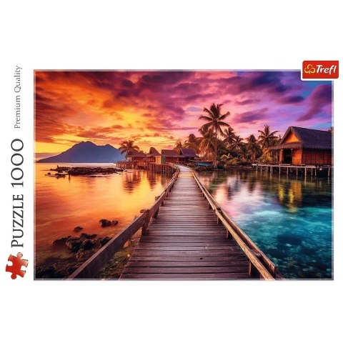 Puzzle 1000 elementów Rajska wyspa morze palmy Trefl Puzzle 1000 elementów Rajska wyspa morze palmy Trefl