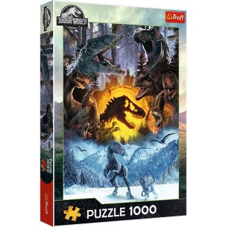 Puzzle 1000 elementów W świecie Parku Jurajskiego dinozaury Trefl