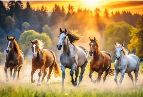 Puzzle 1500 elementów Dzikie konie Trefl Puzzle 1500 elementów Dzikie konie Trefl