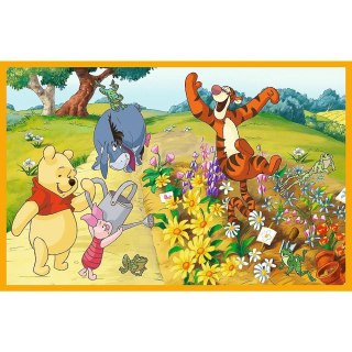 Puzzle 2x24 elementy Kubuś Puchatek Dzień w ogrodzie Trefl