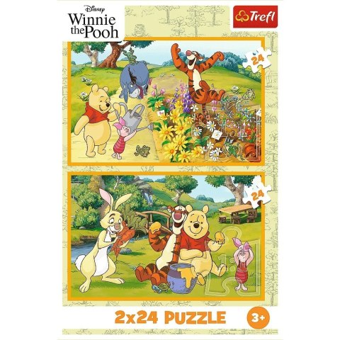 Puzzle 2x24 elementy Kubuś Puchatek Dzień w ogrodzie Trefl Puzzle 2x24 elementy Kubuś Puchatek Dzień w ogrodzie Trefl