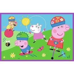 Puzzle 2x24 elementy Świnka Peppa na placu zabaw Trefl