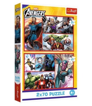 Puzzle 2x70 elementów Avengers Zostań bohaterem Trefl