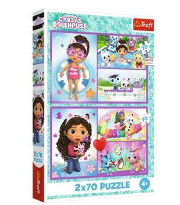 Puzzle 2x70 elementów Baw się z Gabby Trefl