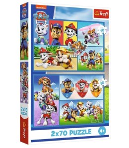 Puzzle 2x70 elementów Psi Patrol rządzi Trefl