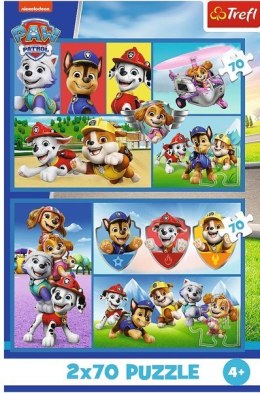 Puzzle 2x70 elementów Psi Patrol rządzi Trefl