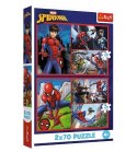Puzzle 2x70 elementów Spiderman Pajęcze historie Trefl
