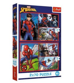 Puzzle 2x70 elementów Spiderman Pajęcze historie Trefl