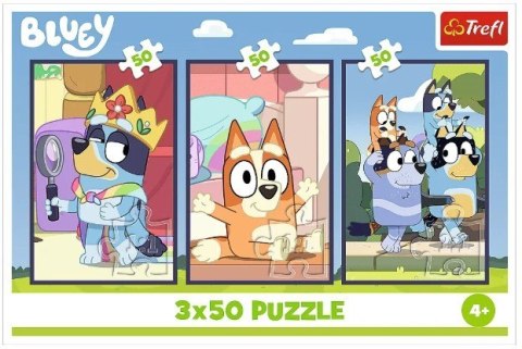 Puzzle 3x50 elementów Bluey rodzina Trefl Puzzle 3x50 elementów Bluey rodzina Trefl