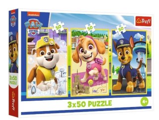 Puzzle 3x50 elementów Psi Patrol nasze pieski Trefl
