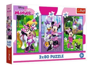 Puzzle 3x80 elementów Minnie i przyjaciele Trefl