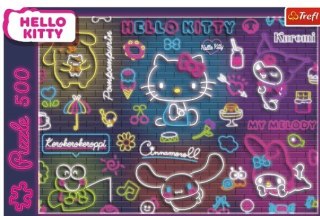 Puzzle 500 elementów Hello Kitty Neon Trefl