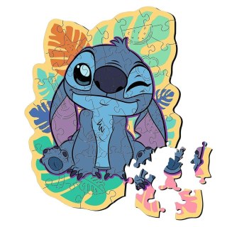 Puzzle drewniane Wesoły Stitch Trefl