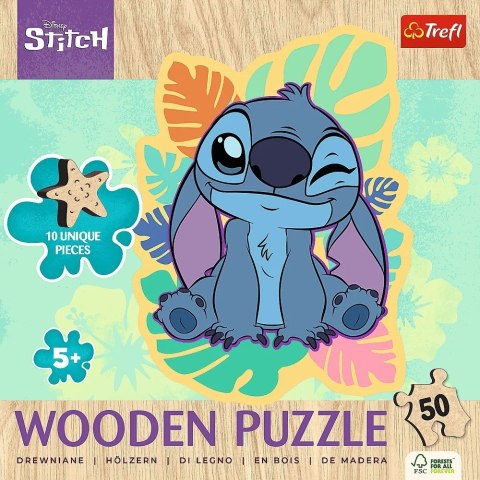 Puzzle drewniane Wesoły Stitch Trefl