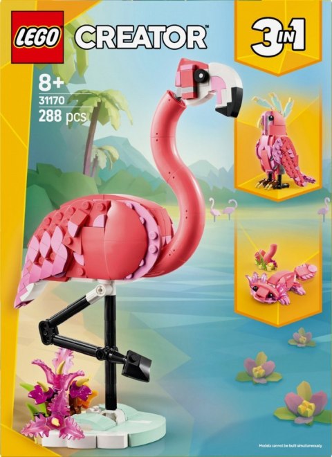 Klocki Creator 31170 Dzikie zwierzęta: różowy flaming LEGO Klocki Creator 31170 Dzikie zwierzęta: różowy flaming LEGO