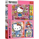 Puzzle 2x200 elementów Hello Kitty i przyjaciele Trefl