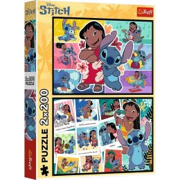 Puzzle 2x200 elementów Wesołe życie Stitcha Trefl