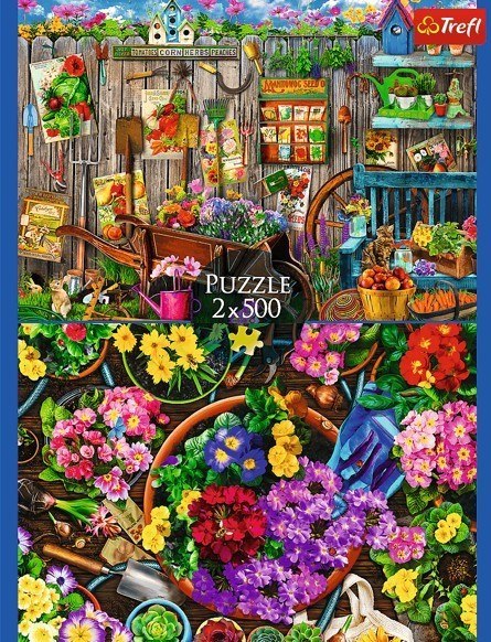 Puzzle 2x500 elementów Prace w ogrodzie Trefl Puzzle 2x500 elementów Prace w ogrodzie Trefl