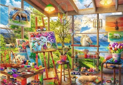 Puzzle 2x500 elementów Sztuka malowania Kotki Trefl Puzzle 2x500 elementów Sztuka malowania Kotki Trefl
