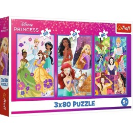 Puzzle 3x80 elementów Księżniczki i przyjaciółki Disney Trefl
