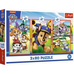 Puzzle 3x80 elementów Psia zgraja Psi Patrol Paw Patrol Trefl