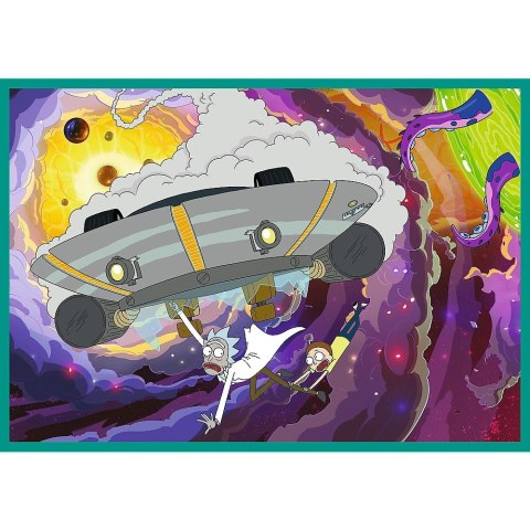 Puzzle 4x250 elementów Rick i Morty Zakręcony świat Trefl Puzzle 4x250 elementów Rick i Morty Zakręcony świat Trefl