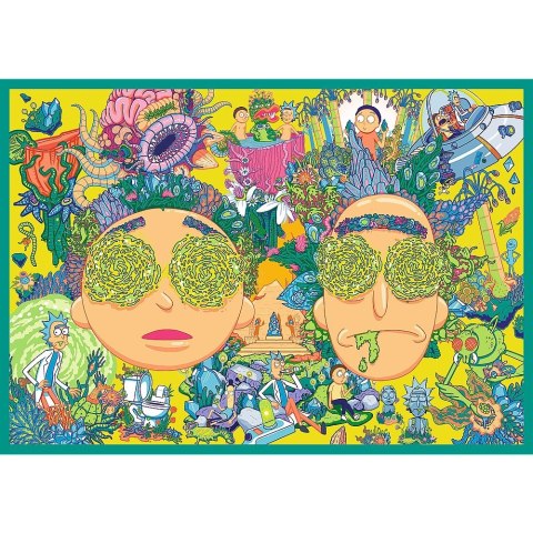 Puzzle 4x250 elementów Rick i Morty Zakręcony świat Trefl Puzzle 4x250 elementów Rick i Morty Zakręcony świat Trefl