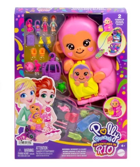 Polly Pocket Kompaktowa torebka Małpka Mattel