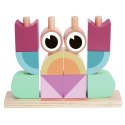 TOOKY TOY Krab Układanka Drewniana Stosy Klocki Bloki Pastelowy Tooky Toy