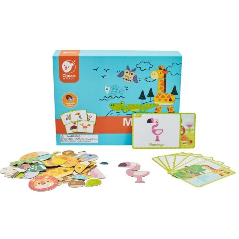 CLASSIC WORLD Układanka Magnetyczna Zwierzęta Tablica Klocki Puzzle Pamięć 60 el. Classic World CLASSIC WORLD Układanka Magnetyczna Zwierzęta Tablica Klocki Puzzle Pamięć 60 el. Classic World