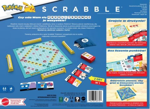 Gra Scrabble Pokemon Mattel Gra Scrabble Pokemon Mattel