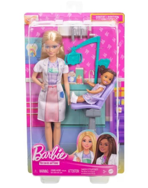 Lalka Barbie Lekarz Dentystka z pacjentem Mattel
