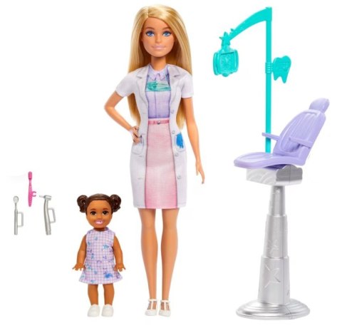 Lalka Barbie Lekarz Dentystka z pacjentem Mattel