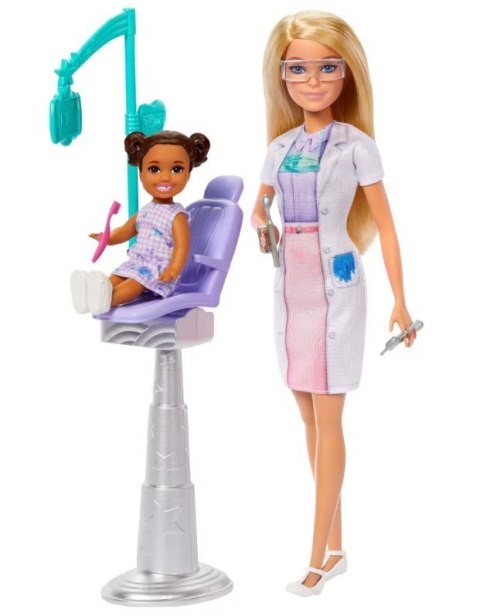 Lalka Barbie Lekarz Dentystka z pacjentem Mattel